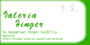 valeria hinger business card